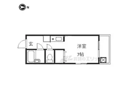 アークみささぎ(ワンルーム/1階)の間取り写真