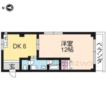 メゾン桃山(1LDK/7階)の間取り写真