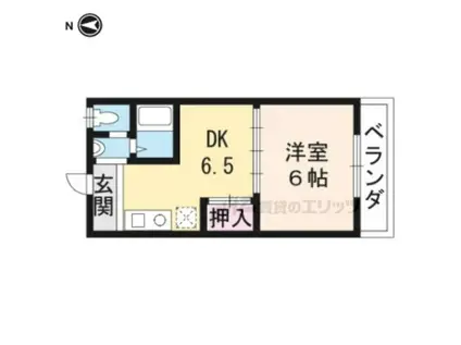 メゾン清風PART(1DK/2階)の間取り写真