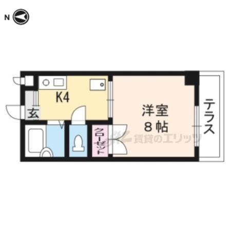ルピナス321(1K/1階)の間取り写真