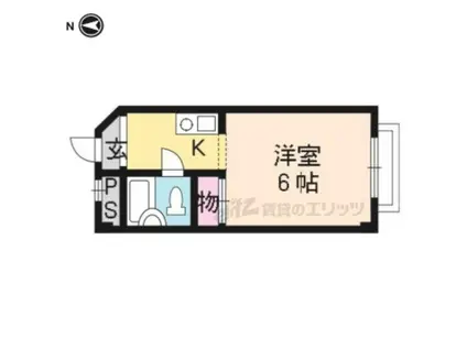 アフターベース桂西(ワンルーム/3階)の間取り写真