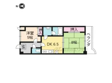 ルミエール沼田(2DK/3階)の間取り写真