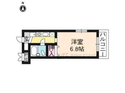 エイト桂(1K/1階)の間取り写真