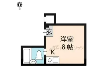 竹田ロイヤルハイツ(ワンルーム/3階)の間取り写真