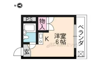 サンモール青木(1K/2階)の間取り写真