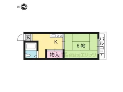 ハウス須賀(1K/2階)の間取り写真
