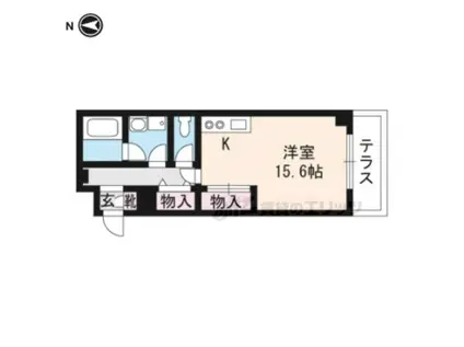 メイズツイン(ワンルーム/2階)の間取り写真