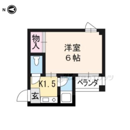 コーポエイト(1K/2階)の間取り写真