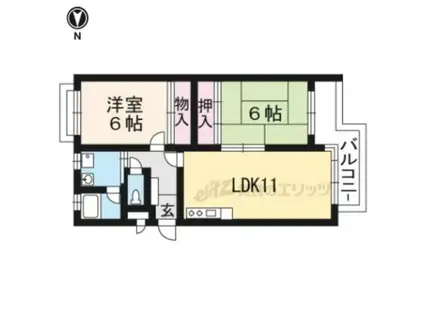 シェモワ・アサヒ(2LDK/3階)の間取り写真