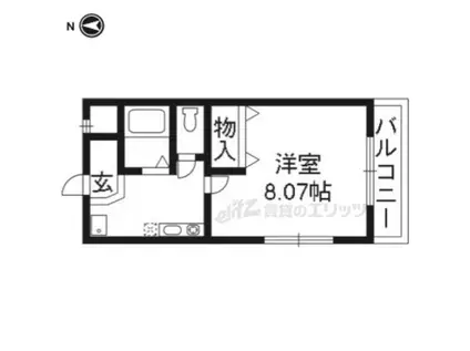 ジョヴィアル(1K/1階)の間取り写真