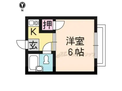 ニューハイツ橋(1K/3階)の間取り写真