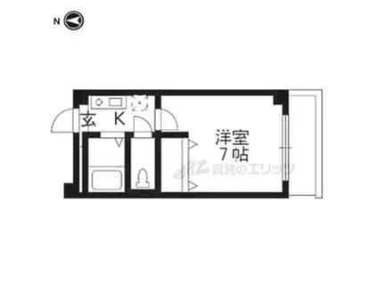 サンシーガル(1K/3階)の間取り写真