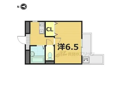 サンシーガル(1K/3階)の間取り写真