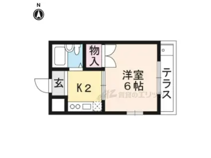 メゾンドすいしょう(1K/1階)の間取り写真