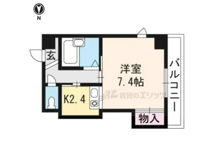 エスペランサ伏見(1K/3階)の間取り写真