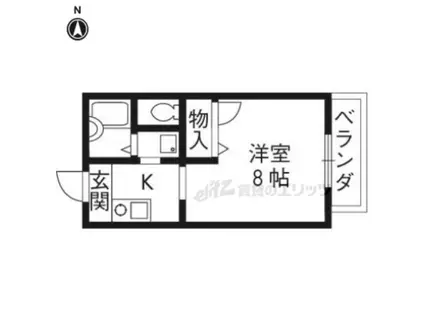 ロココ・テン(ワンルーム/1階)の間取り写真