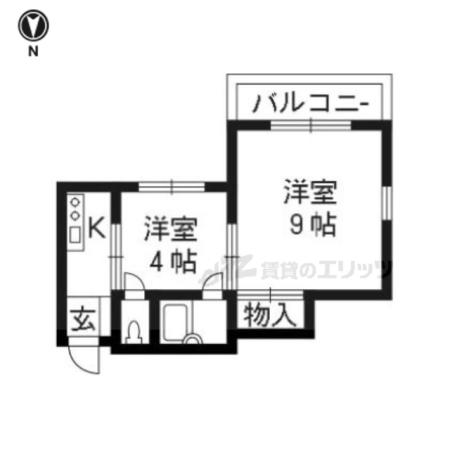 ドルチェシバタ(2K/2階)の間取り写真