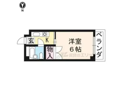 光輝マンション(1K/1階)の間取り写真