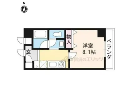 フレグランスKADONO(1K/1階)の間取り写真