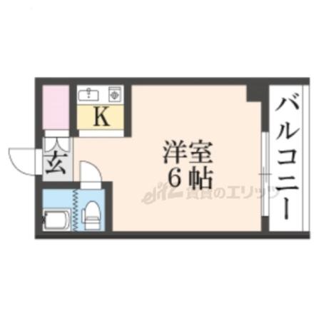 レジナス瀬田(1K/3階)の間取り写真