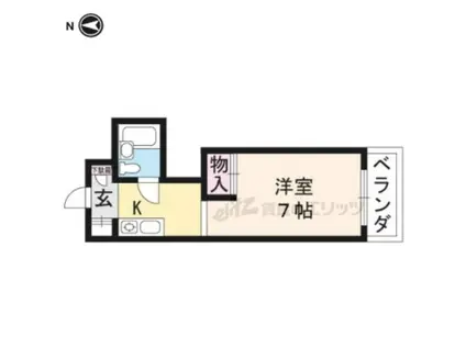 ドルチェハイム桃山(1K/3階)の間取り写真