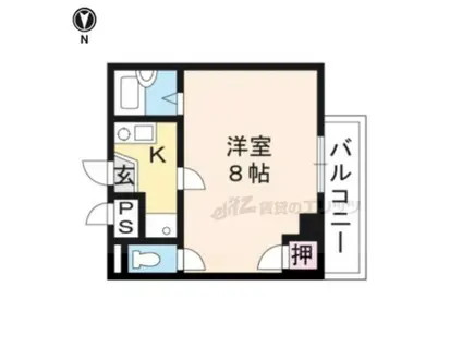 フルール衣笠(1K/3階)の間取り写真