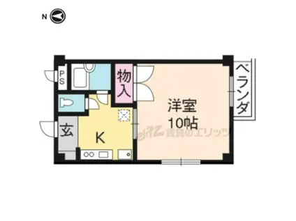 シェランジュ大久保(1K/4階)の間取り写真