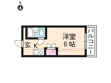 ボーン宇治 号館(1K/5階)の間取り写真