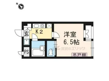 クラール壬生(1K/5階)の間取り写真