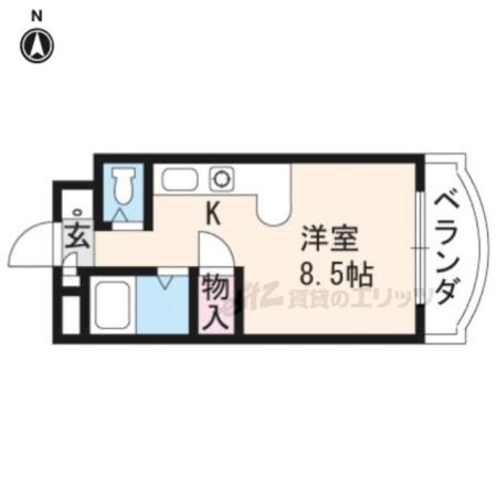 メゾンマロニエ(ワンルーム/1階)の間取り写真