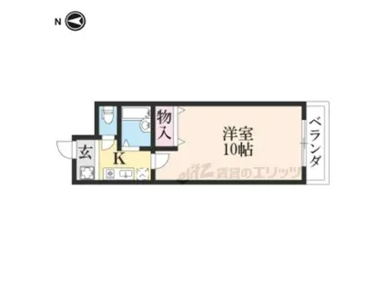 NUKUMORI京都壬生(1K/3階)の間取り写真