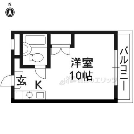 グレセントYYU(1K/1階)の間取り写真