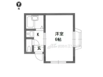 やまだハイツ(1K/2階)の間取り写真