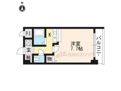 VISION(1K/2階)の間取り写真