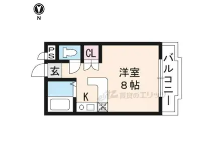 ミナール一里山(ワンルーム/4階)の間取り写真