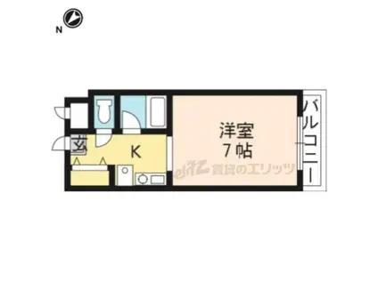 エミネンスコート瀬田(1K/2階)の間取り写真