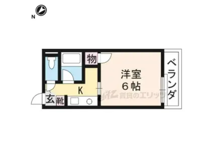 サラ・デ・グラシア(1K/2階)の間取り写真