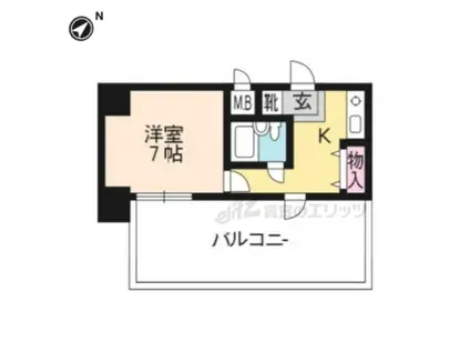 ラフィーネ瀬田(1K/4階)の間取り写真