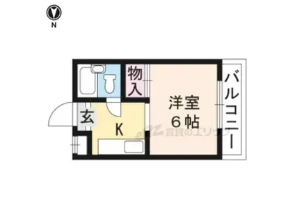 コーポバードワン(1K/2階)の間取り写真