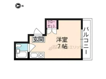 陽和ハイツ(ワンルーム/2階)の間取り写真