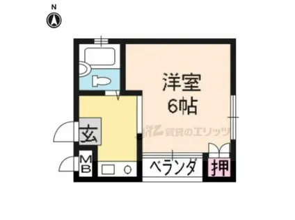 ハイム東町(1K/1階)の間取り写真