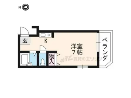 MEWE下鴨(1K/3階)の間取り写真