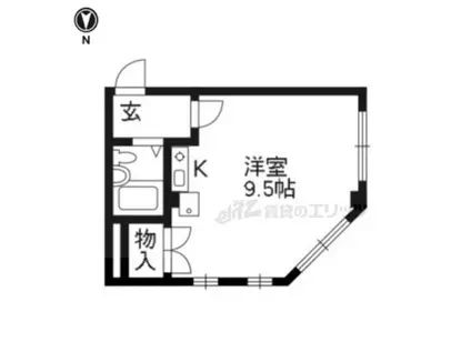 カレンマンション(ワンルーム/3階)の間取り写真
