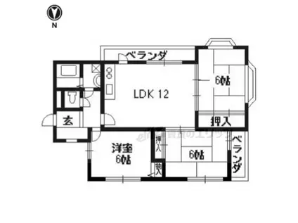 グレーシー北白川(3LDK/3階)の間取り写真