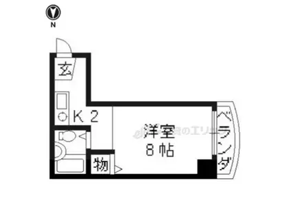 マンションローレル(1K/3階)の間取り写真
