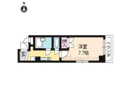 角安ビル(1K/3階)の間取り写真