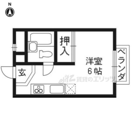 セリバテール若宮(ワンルーム/2階)の間取り写真