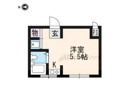 ビューパレス吉田(1K/1階)の間取り写真