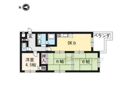 ウアクエレ(3DK/2階)の間取り写真