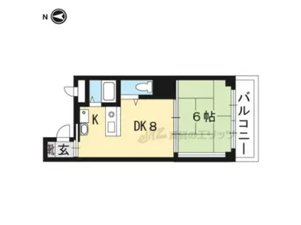 エクセラートはせがわ(1DK/2階)の間取り写真